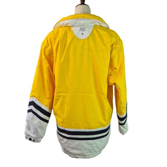 Board Ragz Yellow White Zip Up Vintage Snow Ski Jacket Coat Unisex Women's 8 M L - Picture 2 of 3